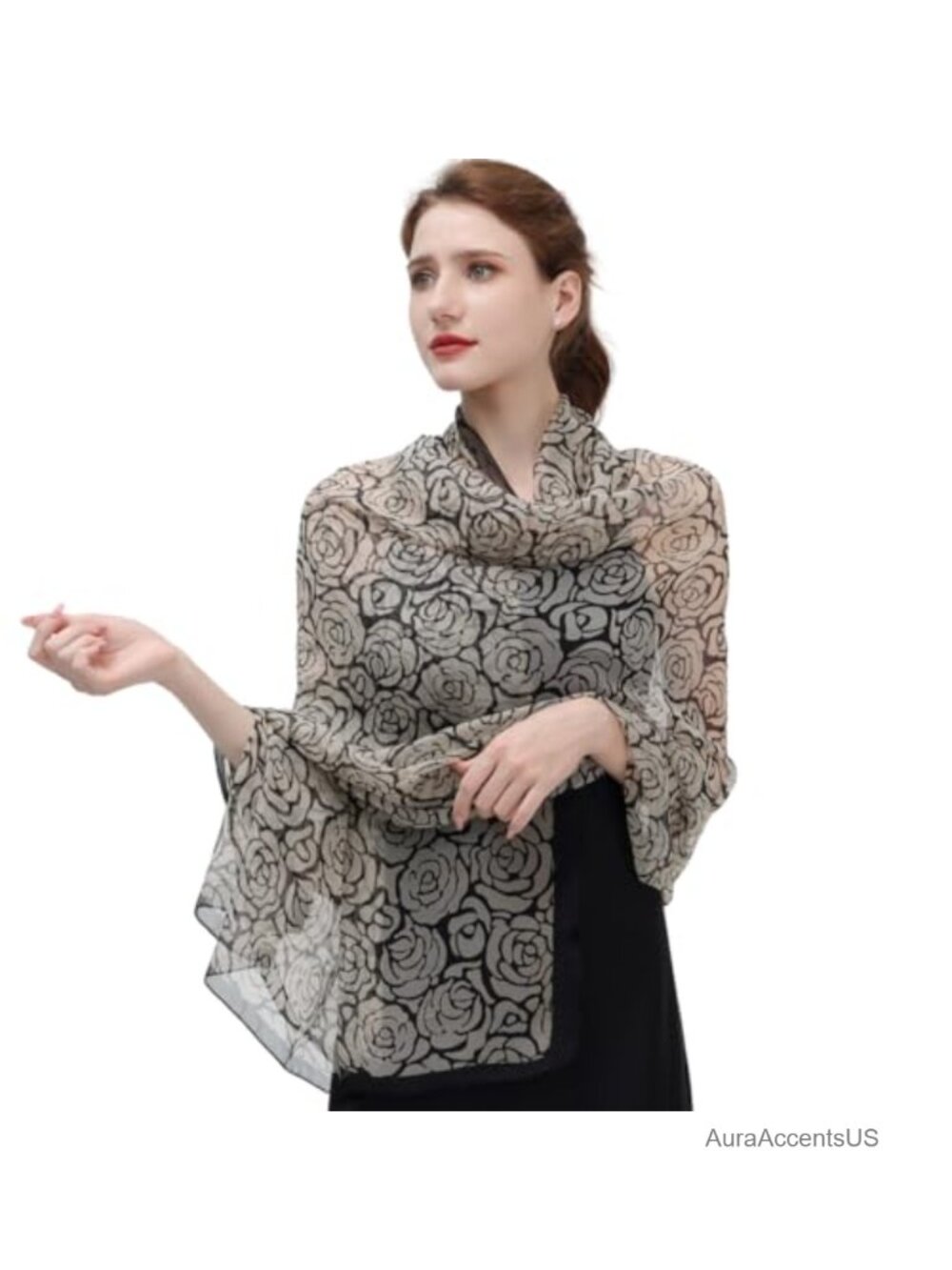 Women's Silk Feeling Scarf Lightweight Large Shawl Wrap